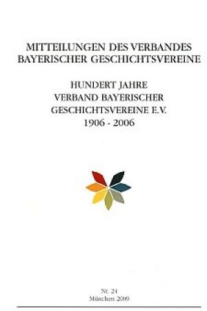Cover: Mitteilungen des Verbandes Bayerischer Geschichtsvereine