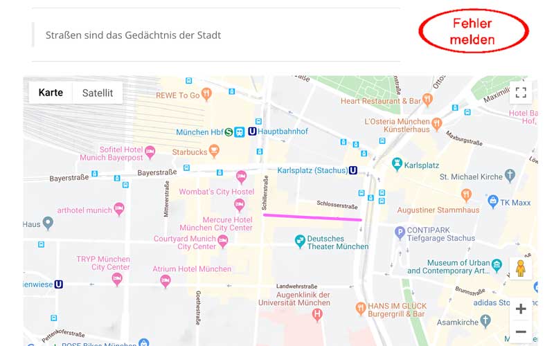 Lage im Stadtplan